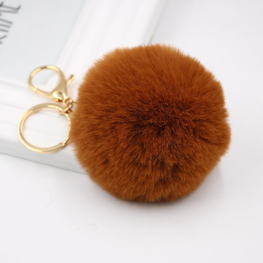 Plush Faux Fur Ball Bag Charm - Color_33