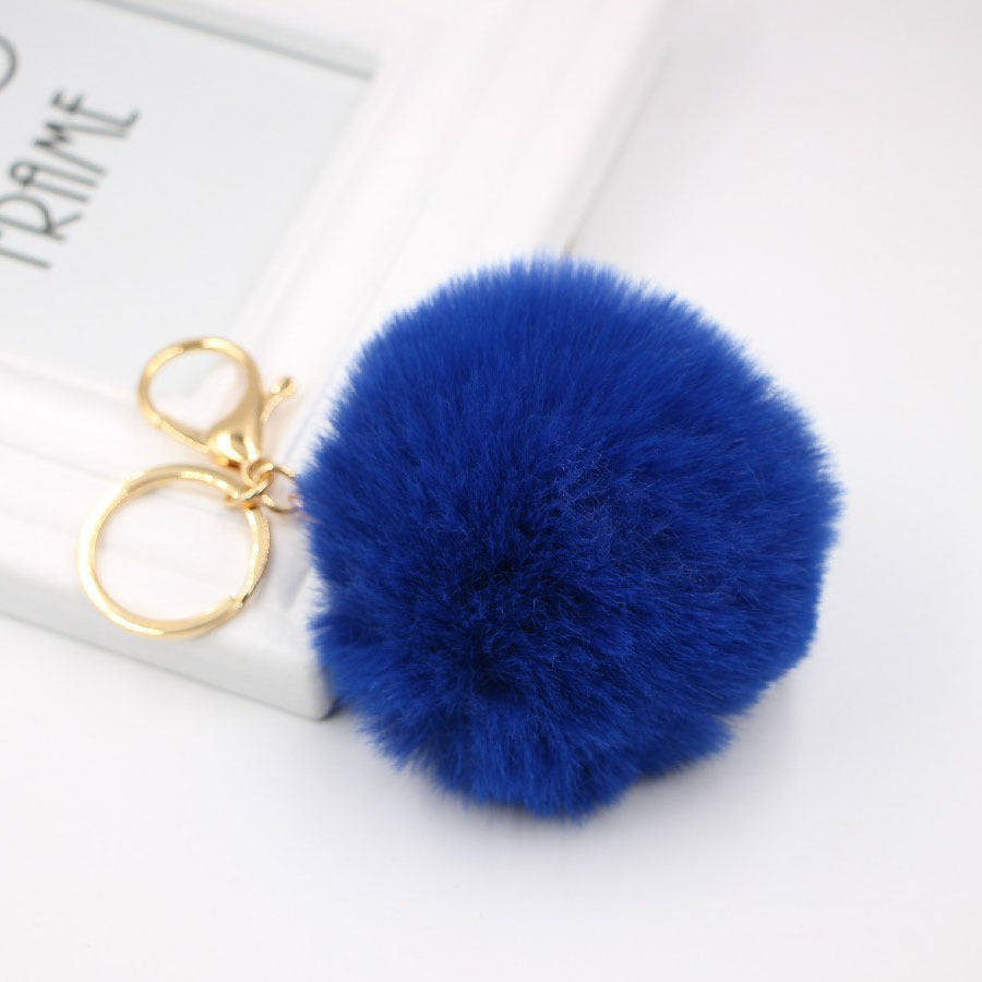 Plush Faux Fur Ball Bag Charm - Color_38