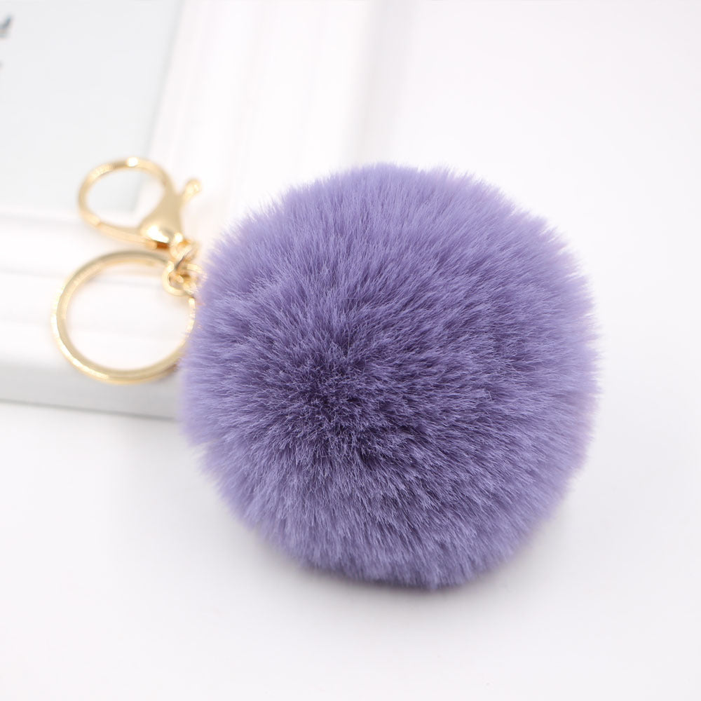 Plush Faux Fur Ball Bag Charm - Color_39