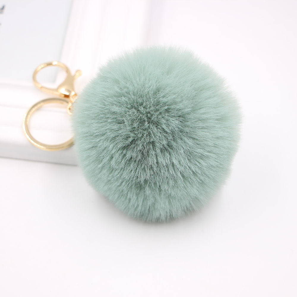 Plush Faux Fur Ball Bag Charm - Color_40