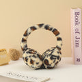 Spotted Leopard Faux Fur Earmuffs - White