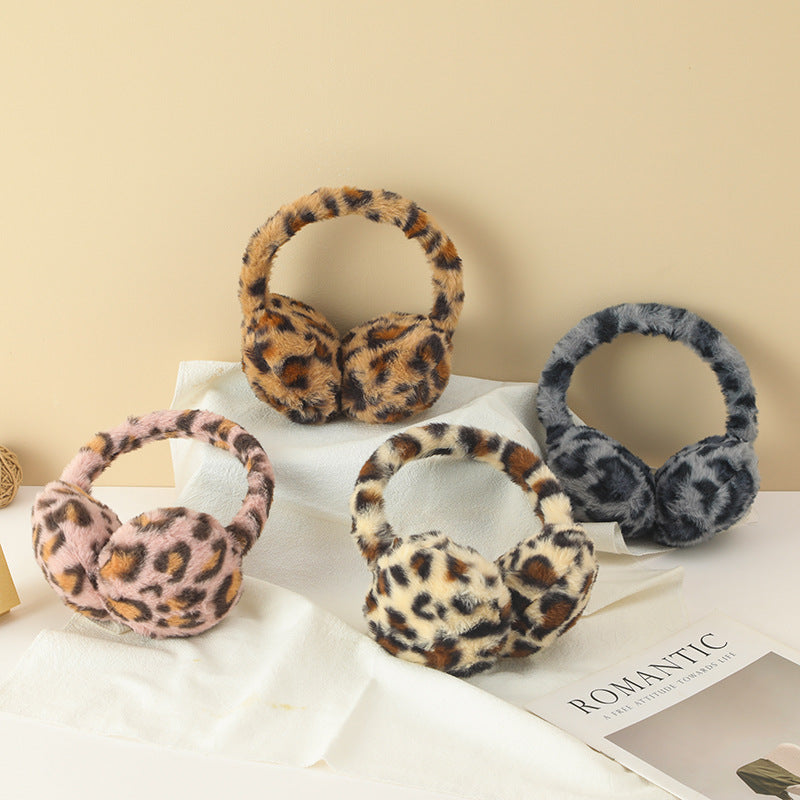 Spotted Leopard Faux Fur Earmuffs