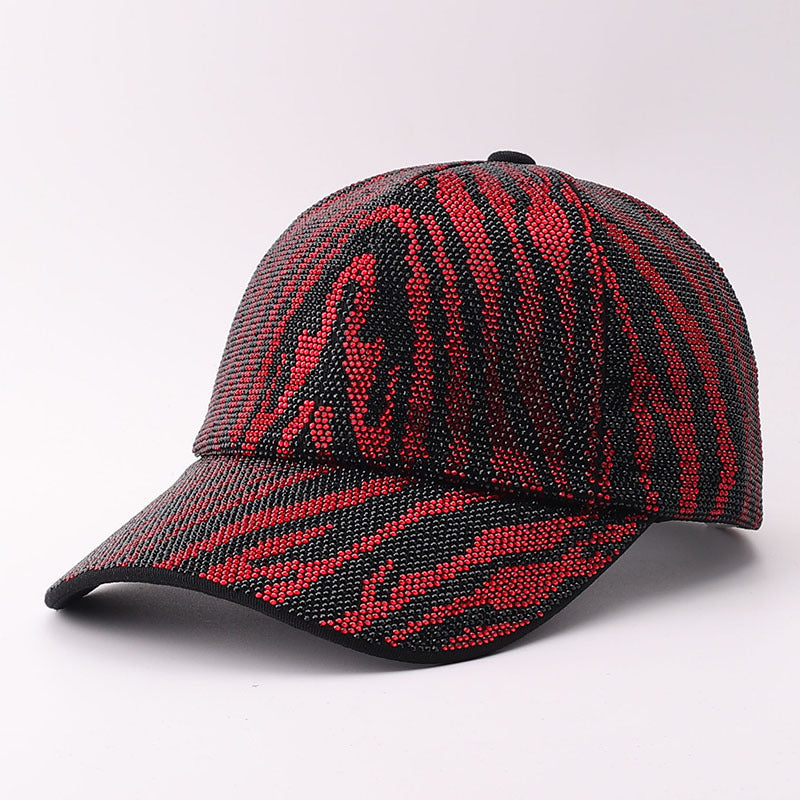 Rhinestone Baseball Cap With Allover Sparkle Finish - ZRed