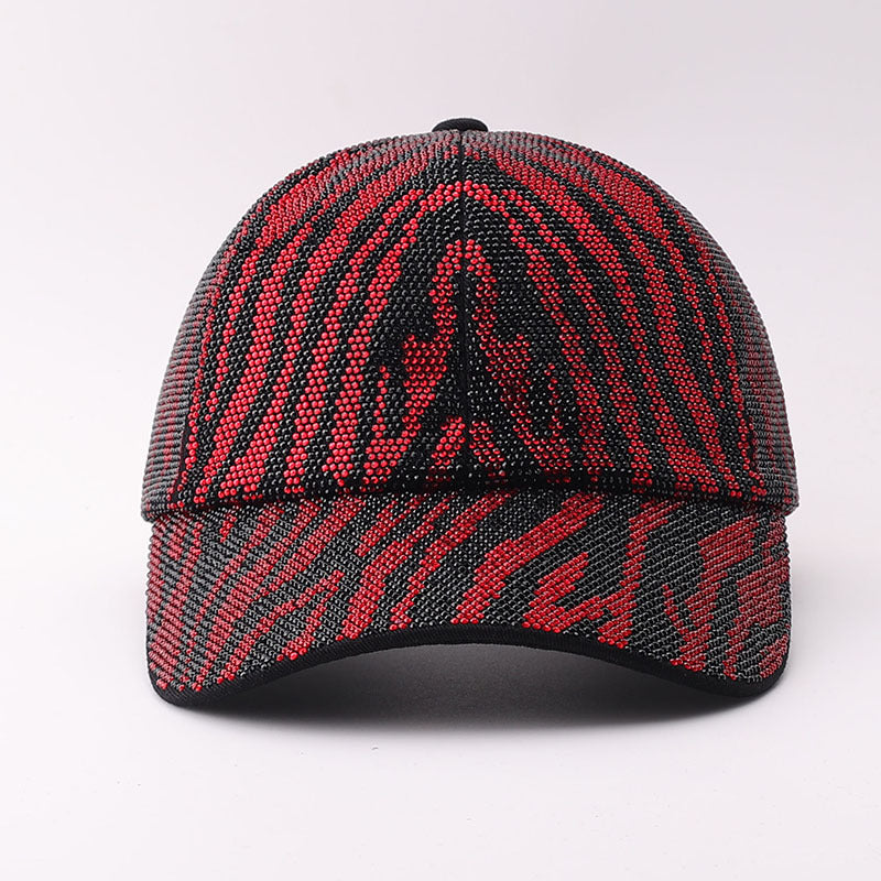 Rhinestone Baseball Cap With Allover Sparkle Finish - ZRose - 1