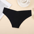 Seamless Ice Silk Laser Cut Low Rise Brief - Black