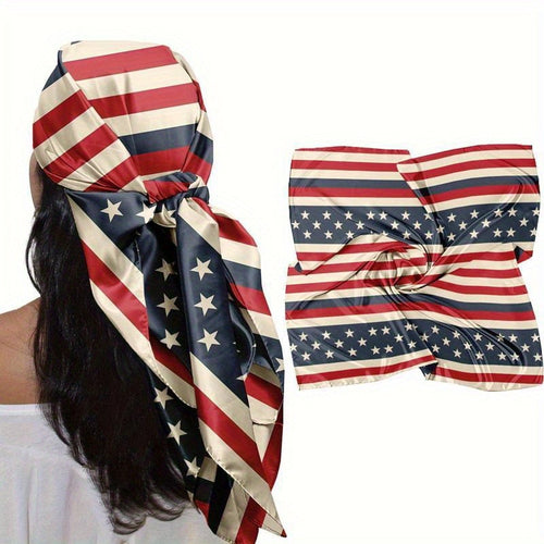 Americana Flag Print Bandana Hair Scarf - NO01