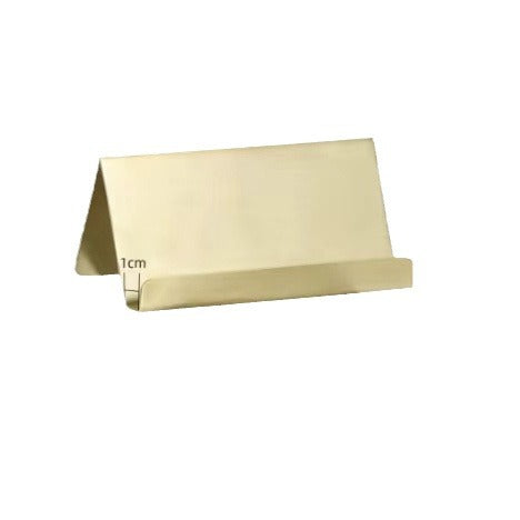 Solid Brass Business Card Stand - Brass