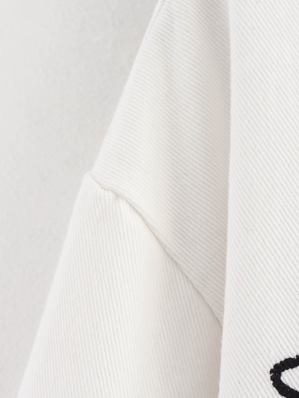 Poppy Outline Embroidered Snap Front Jacket - White - 4