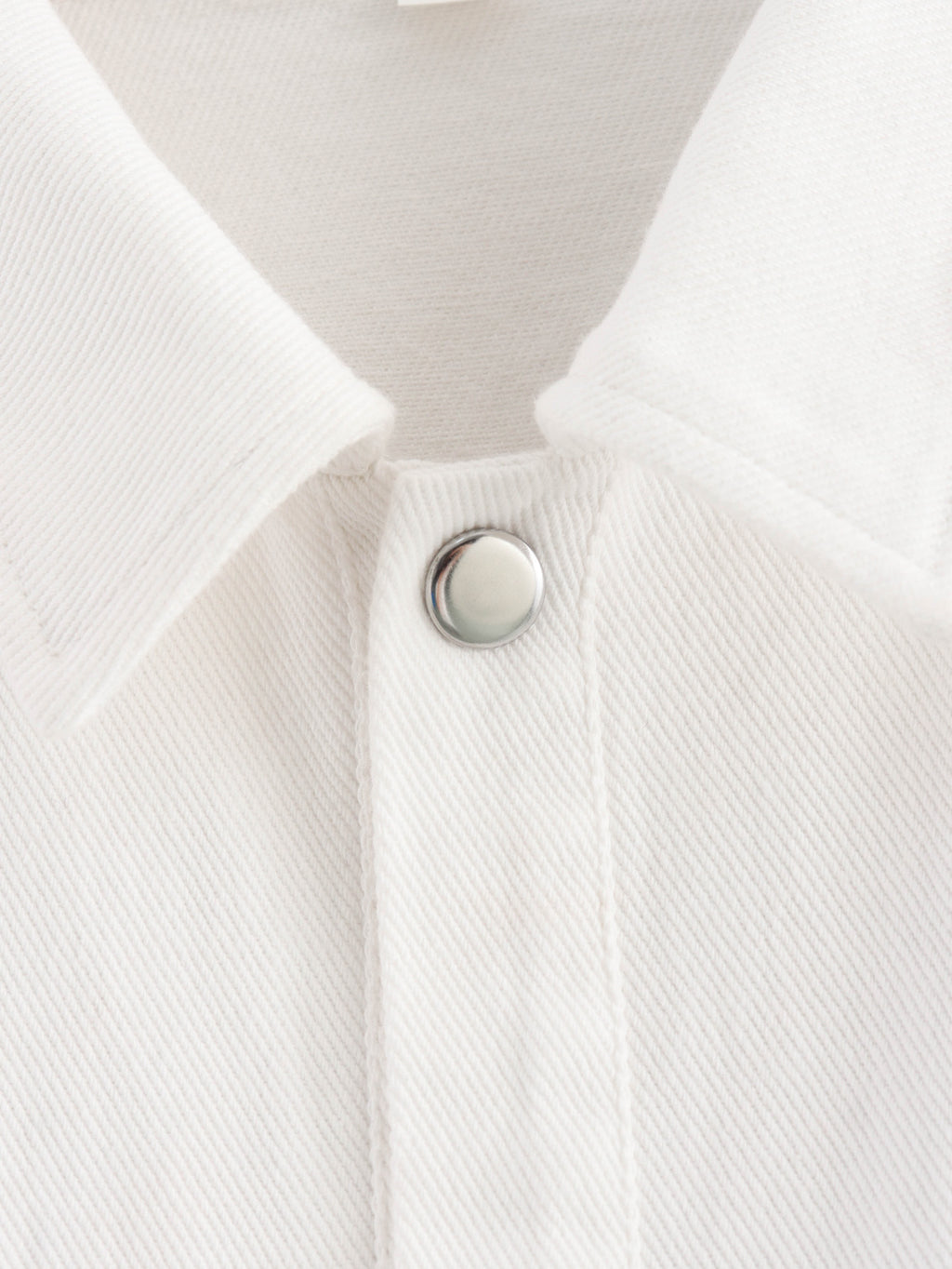Poppy Outline Embroidered Snap Front Jacket - White - 5