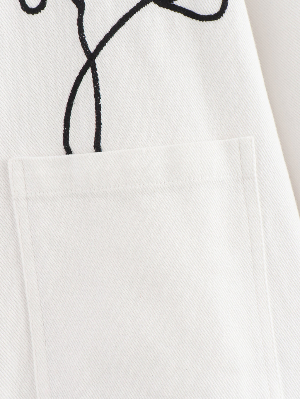 Poppy Outline Embroidered Snap Front Jacket - White - 7