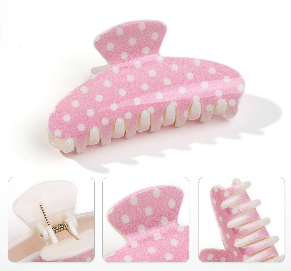 Retro Dot Hair Claw Clip in Three Shapes
