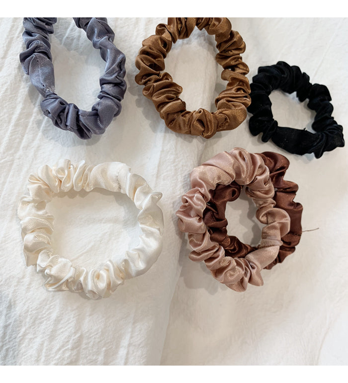 Neutral Satin Skinny Scrunchie Set - view 4