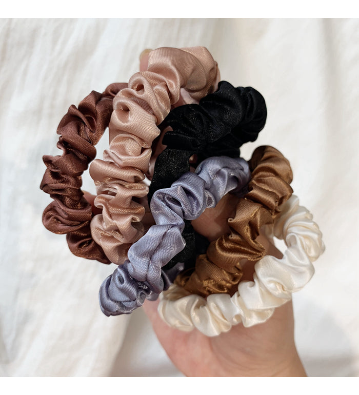 Neutral Satin Skinny Scrunchie Set - view 6
