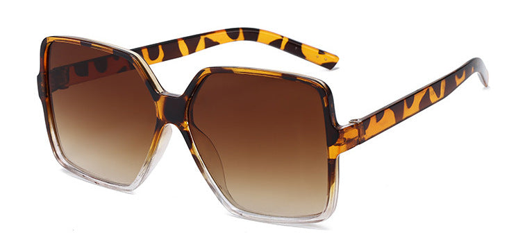 Oversized Square Frame Gradient Sunglasses - C6