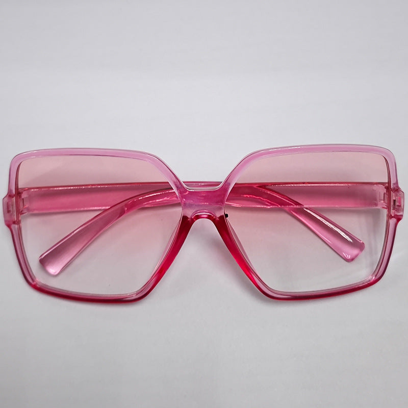 Oversized Square Frame Gradient Sunglasses - C8