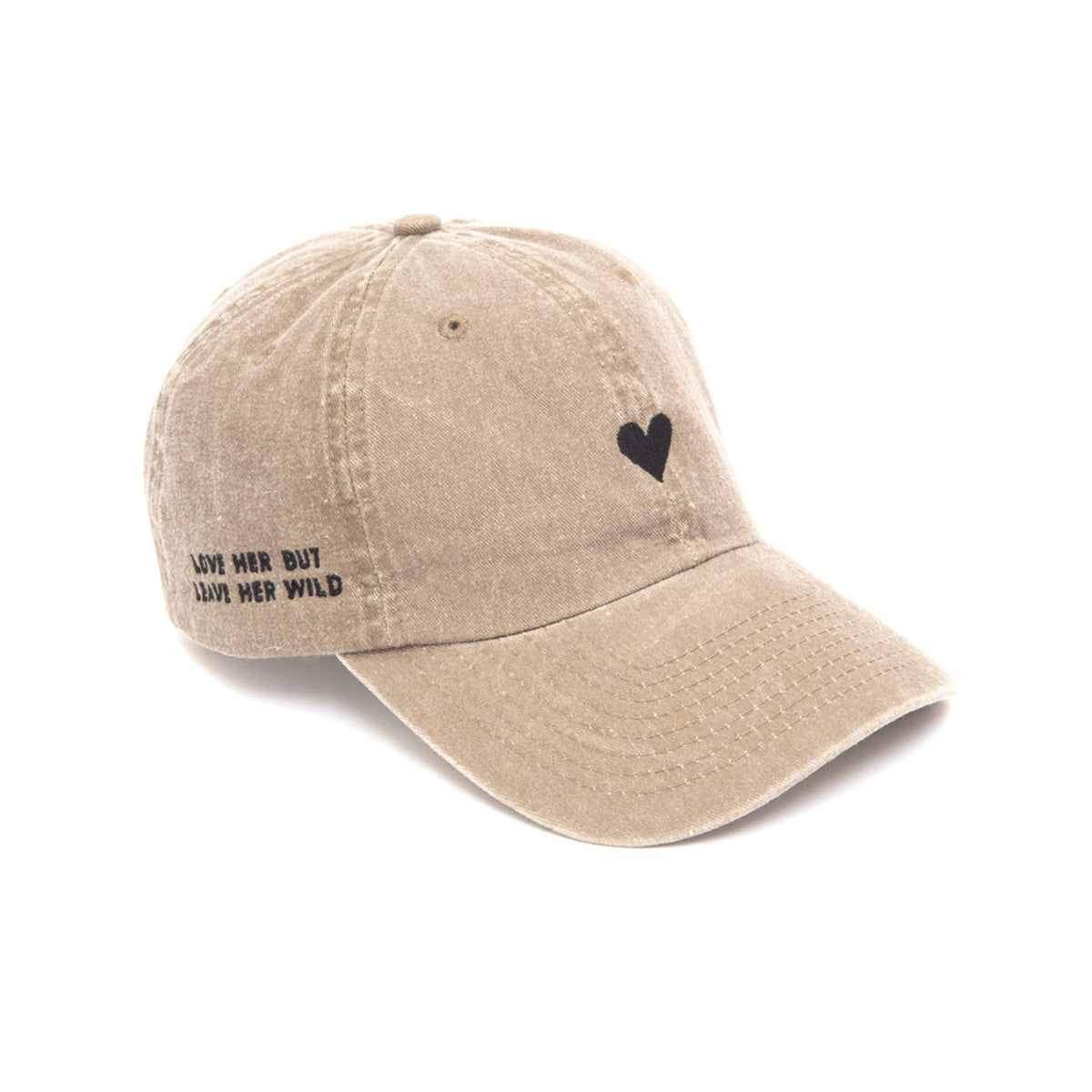 Heart and Slogan Embroidered Dad Cap