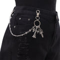 Punk Layered Cross Charm Jean Chain - 13.78in