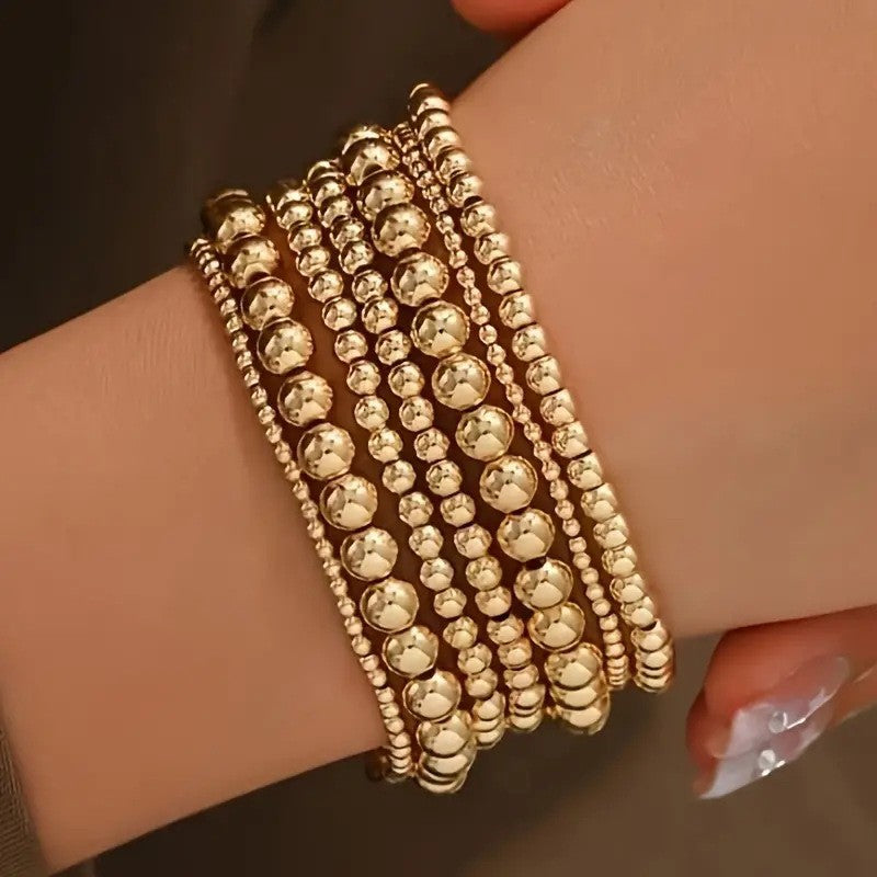Stacked Beaded Stretch Bracelet Set - SET01