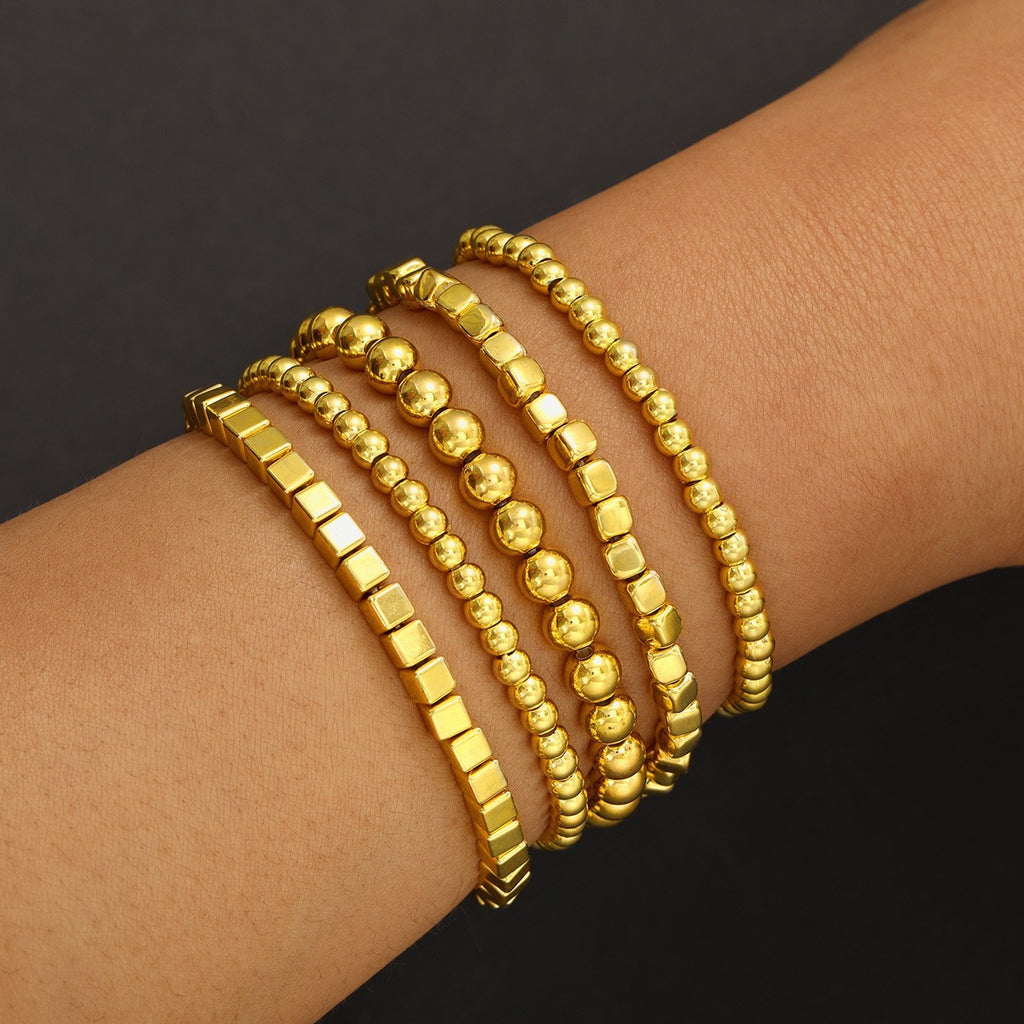 Stacked Beaded Stretch Bracelet Set - SET03