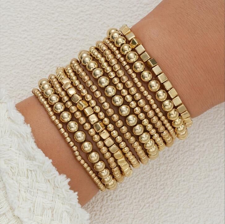 Stacked Beaded Stretch Bracelet Set - SET12