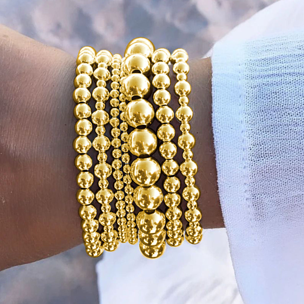 Stacked Beaded Stretch Bracelet Set - SET13