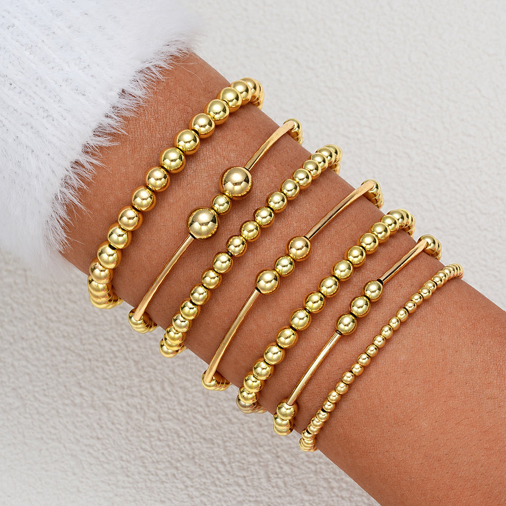 Stacked Beaded Stretch Bracelet Set - SET18