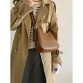 Caramel Faux Leather Hobo Crossbody Bag - Caramel