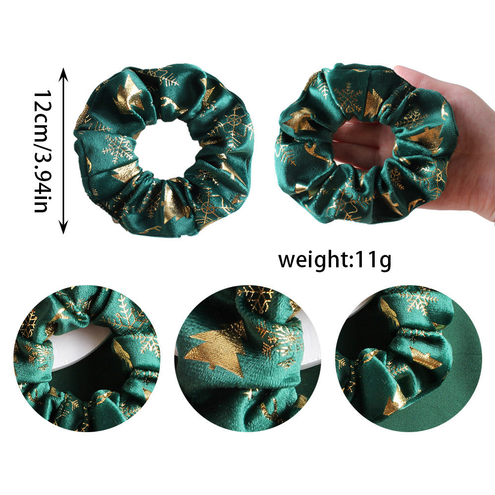 Metallic Foil Velvet Holiday Scrunchie - view 2