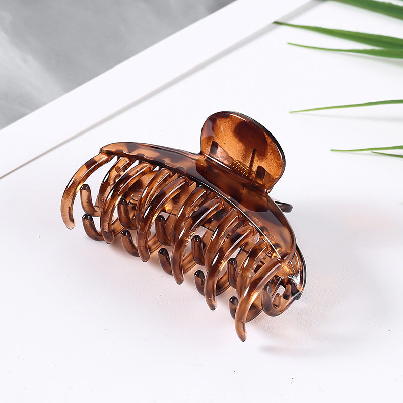 Tortoiseshell Effect Small Claw Clip - Amber