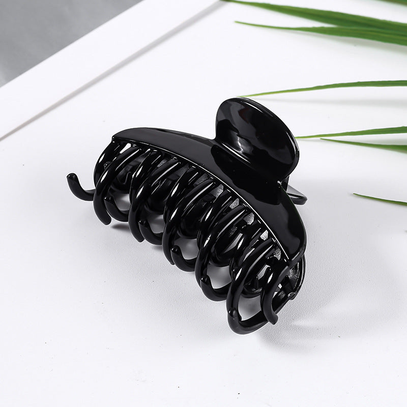 Tortoiseshell Effect Small Claw Clip - Black