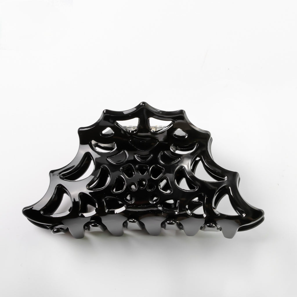 Spider Web Openwork Halloween Hair Claw - C2
