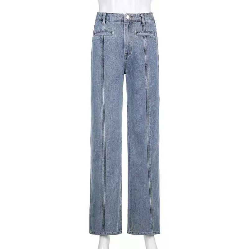 Star Patch Pocket Mid Rise Flare Jeans - Blue - 2