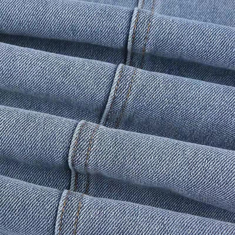 Star Patch Pocket Mid Rise Flare Jeans - Blue - 5