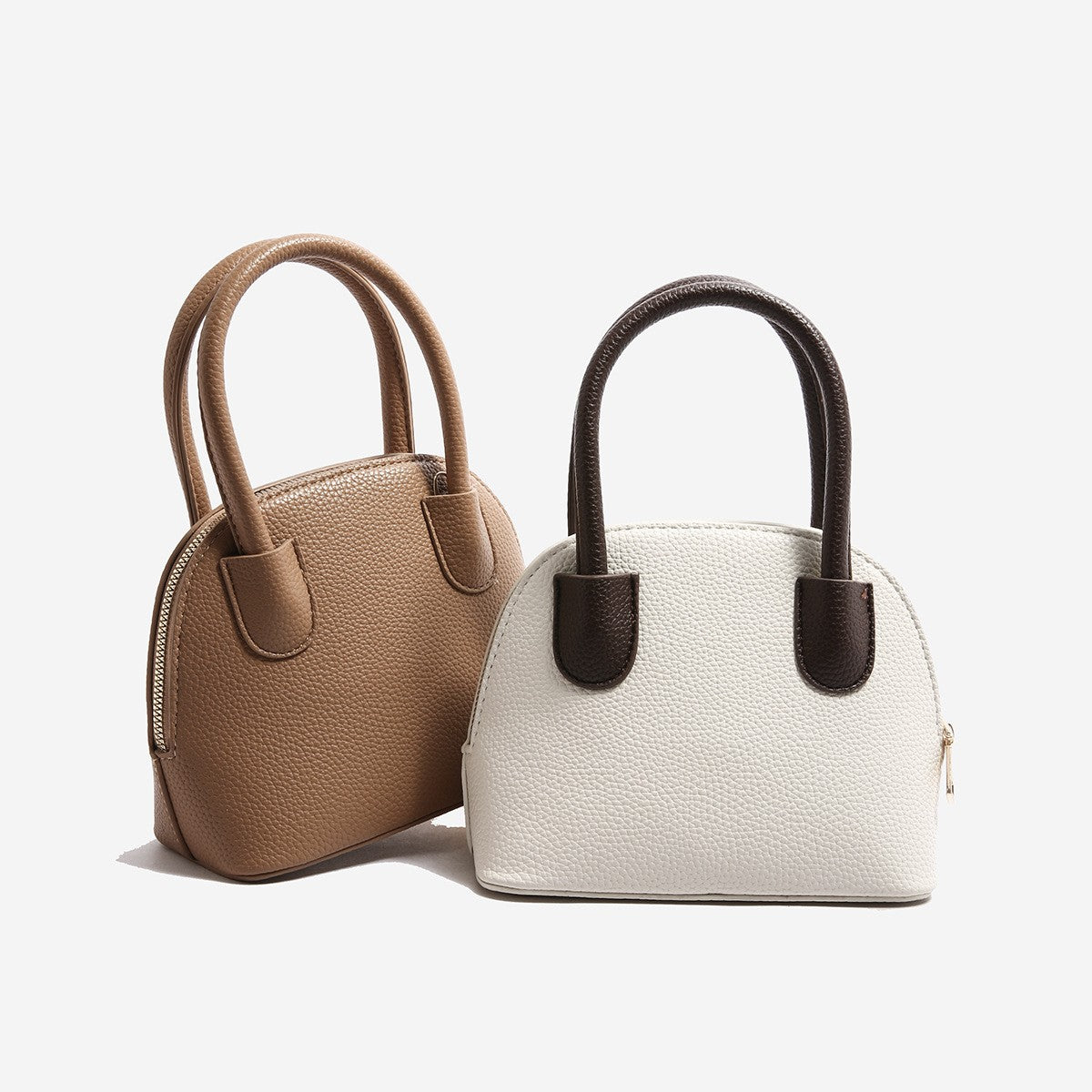 Mini Dome Top Handle Bag with Crossbody Strap