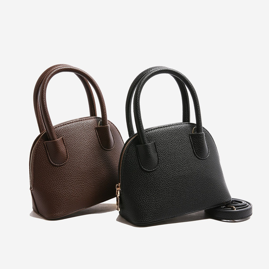 Mini Dome Top Handle Bag with Crossbody Strap