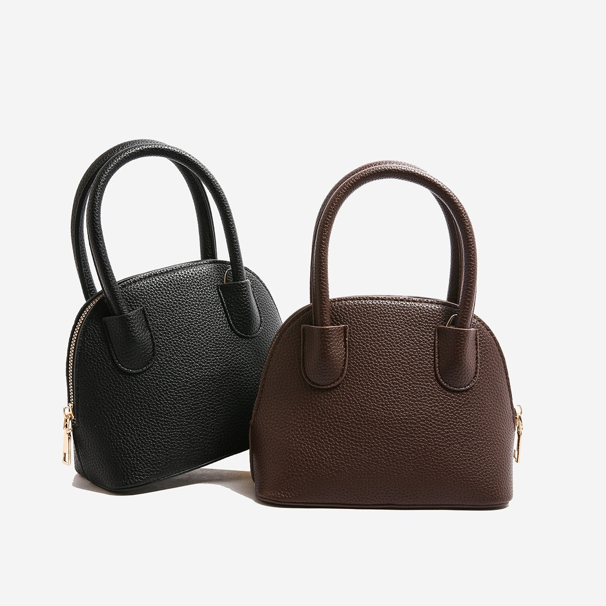 Mini Dome Top Handle Bag with Crossbody Strap