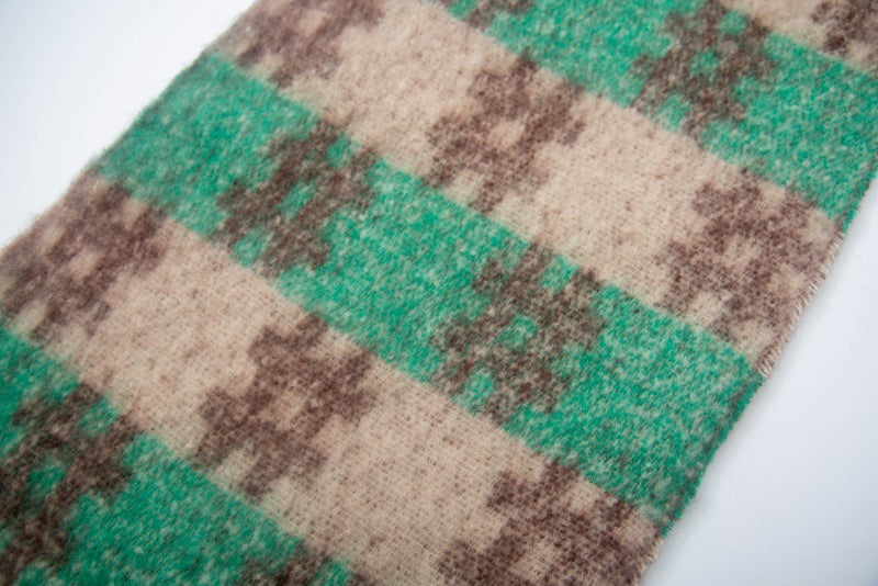 Brushed Grid Check Oversized Blanket Scarf - NO-1 - 5