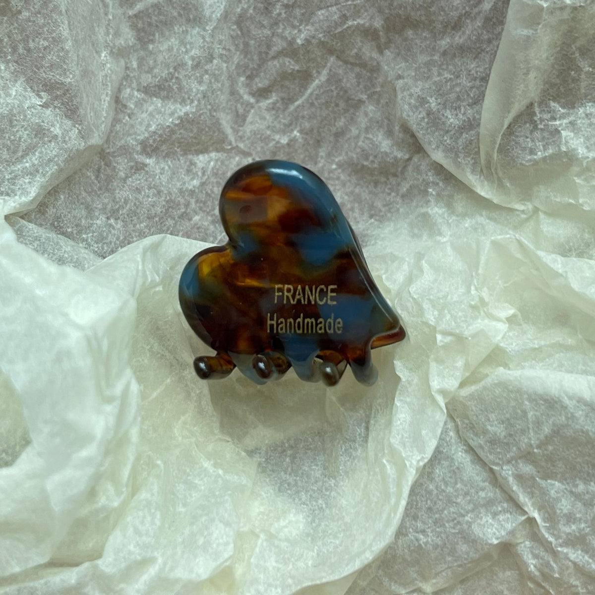 Drip Heart Mini Hair Claw Clip - BLtortoise