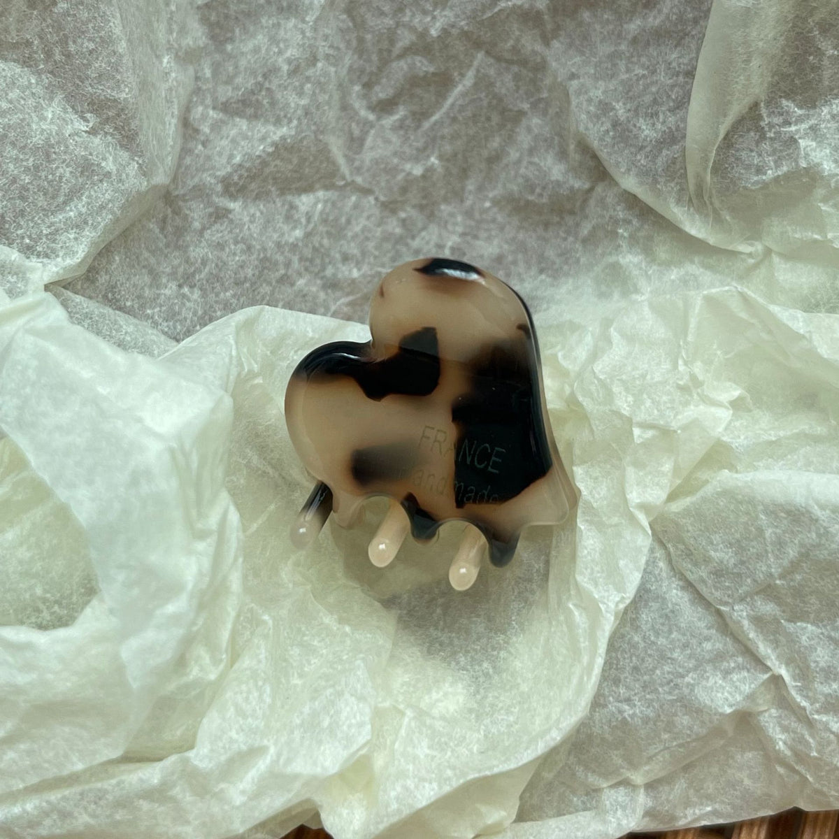 Drip Heart Mini Hair Claw Clip - LTtortoise