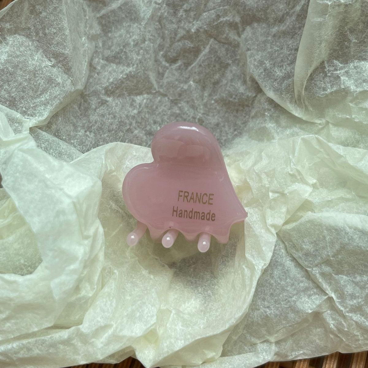 Drip Heart Mini Hair Claw Clip - Pink