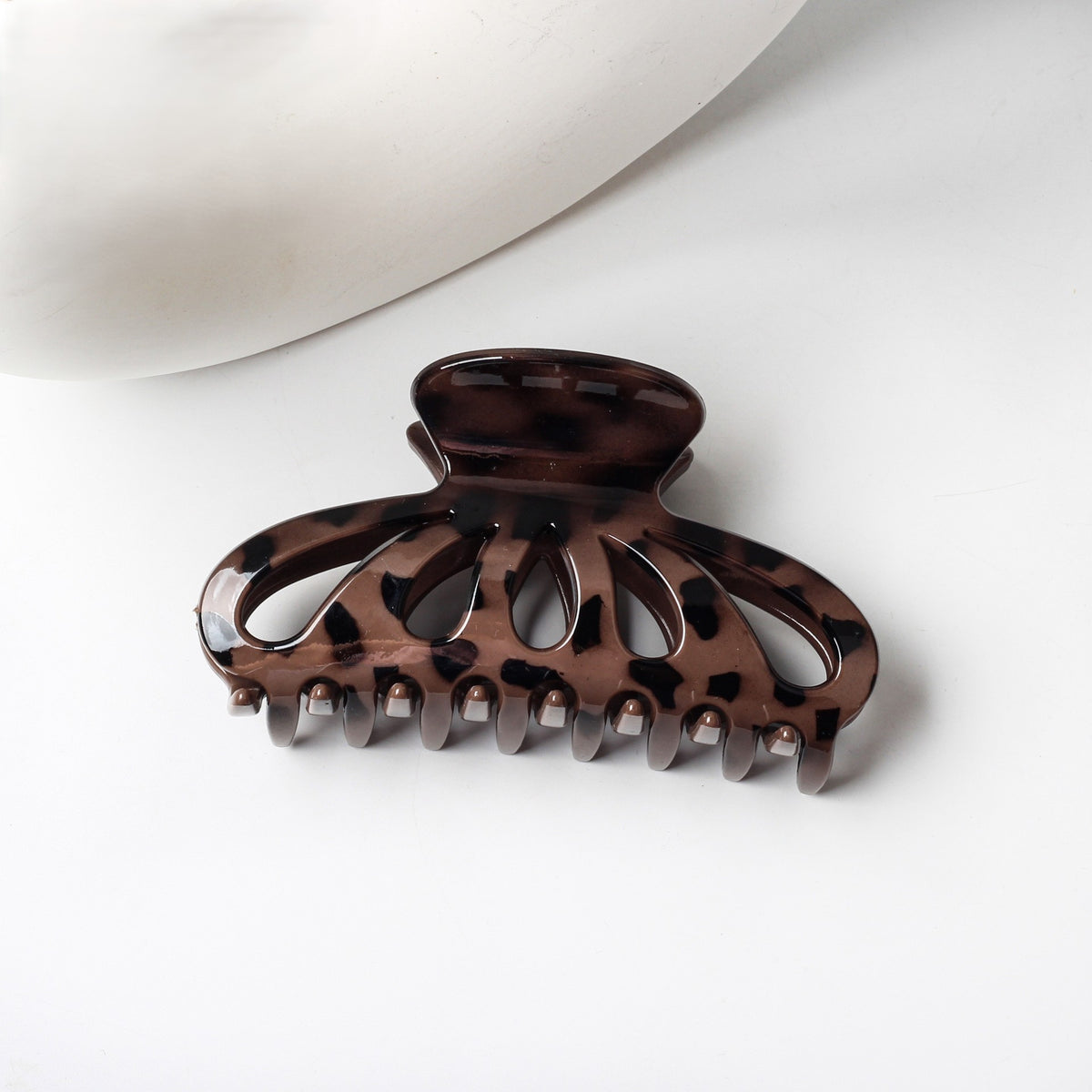 Leopard Print Bow Hair Claw Clip - Dark_04