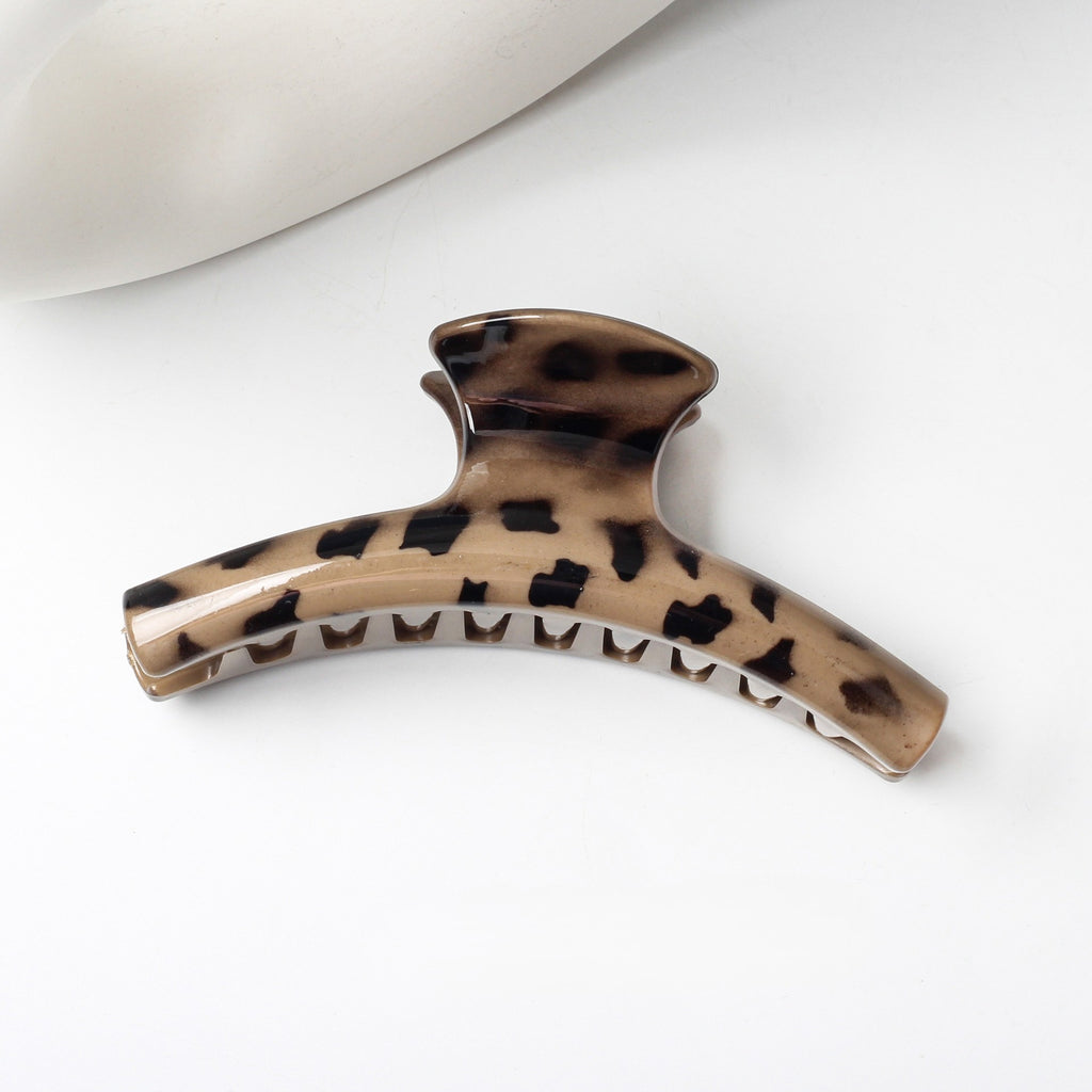 Leopard Print Bow Hair Claw Clip - Light_01