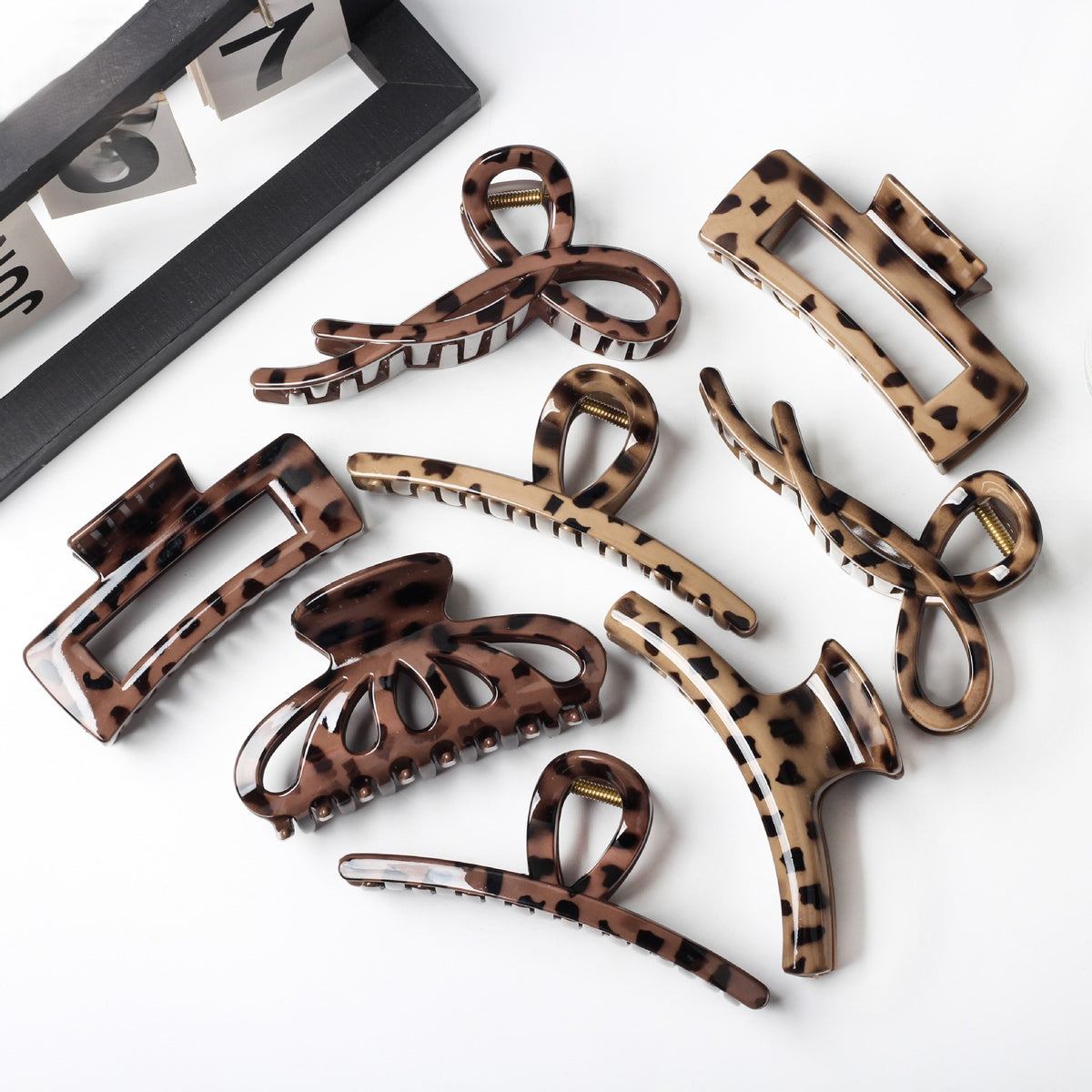 Leopard Print Bow Hair Claw Clip - view 1