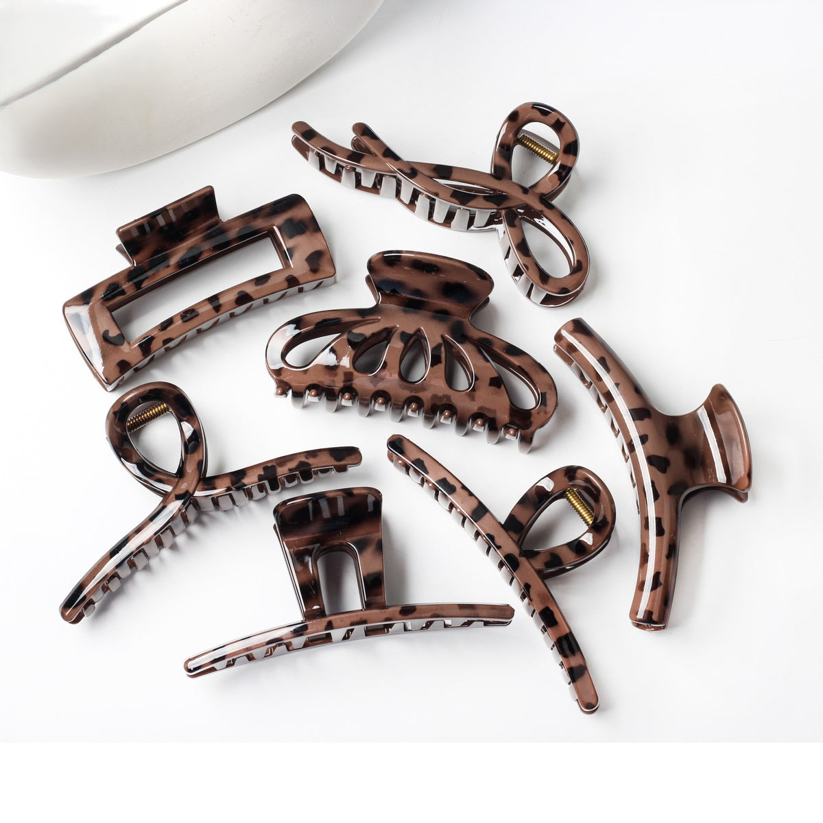 Leopard Print Bow Hair Claw Clip - view 4