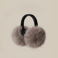 Plush Two Tone Ear Muffs for Winter - Mocha