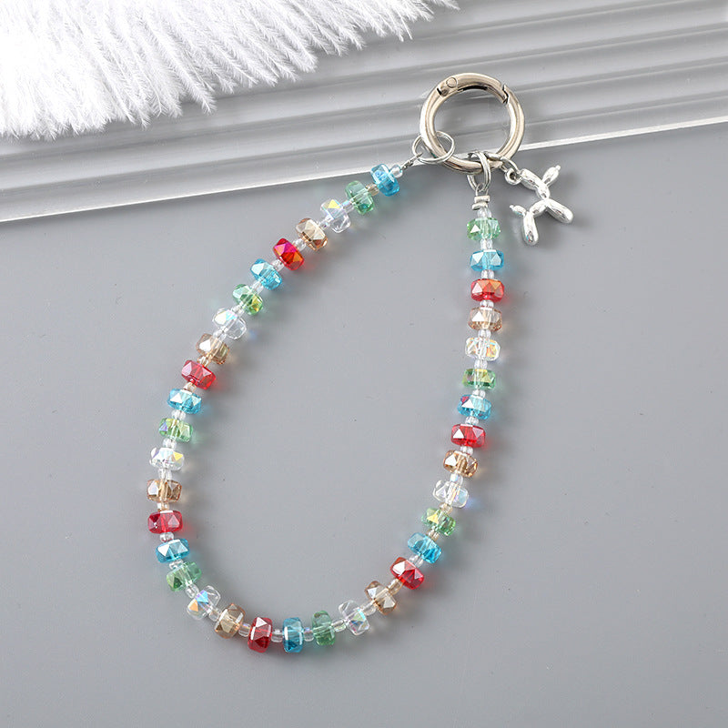 Crystal Beaded Starfish Phone Strap - Colorful