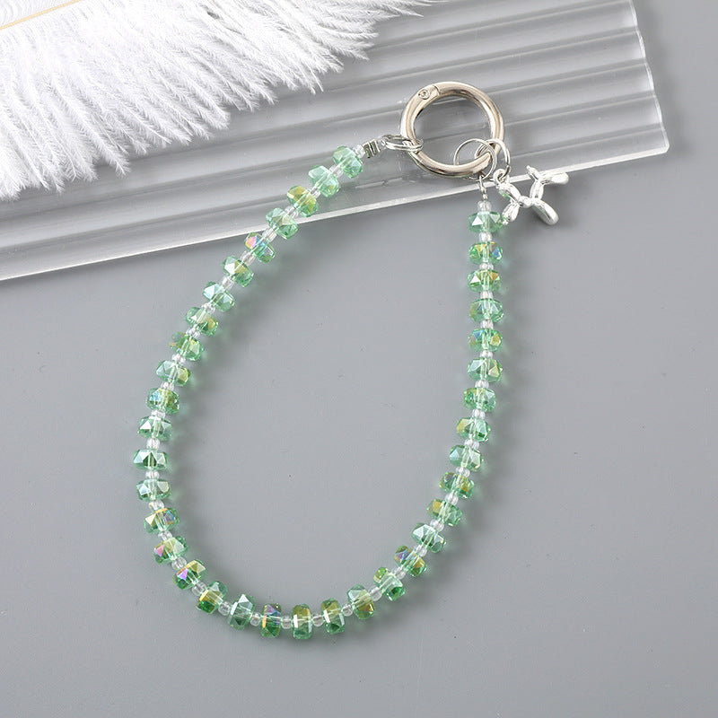 Crystal Beaded Starfish Phone Strap - Green