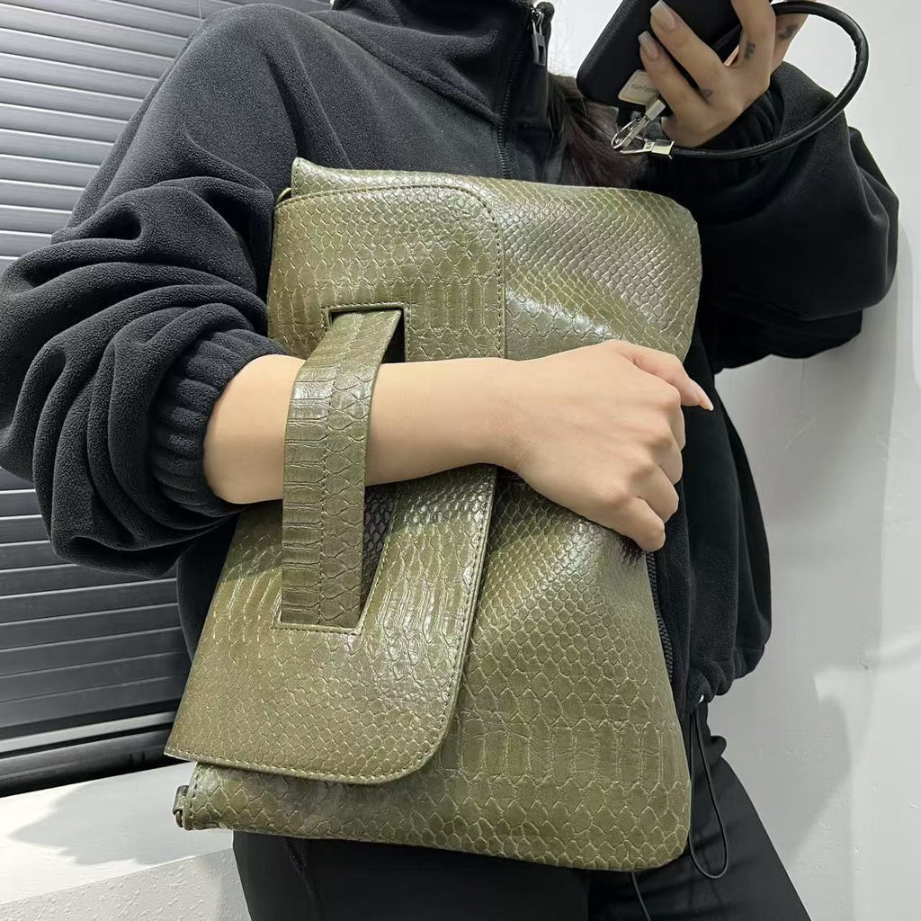 Oversized Envelope Clutch with Wrist Handle
