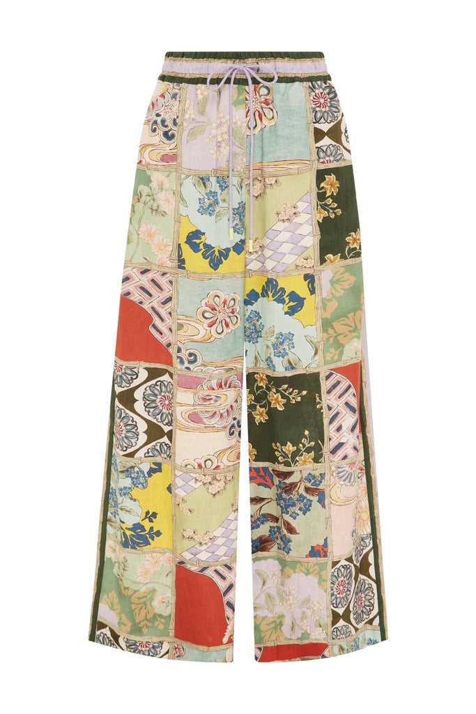 Patchwork Print Shirt And Pant Set - Decor - 3