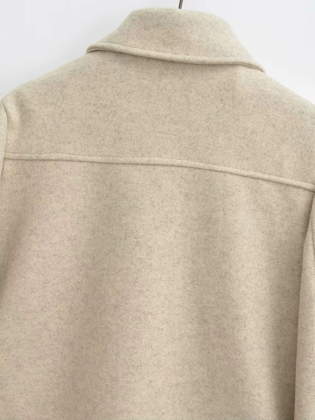 Cropped Brushed Zip Front Utility Jacket - Camel - 2
